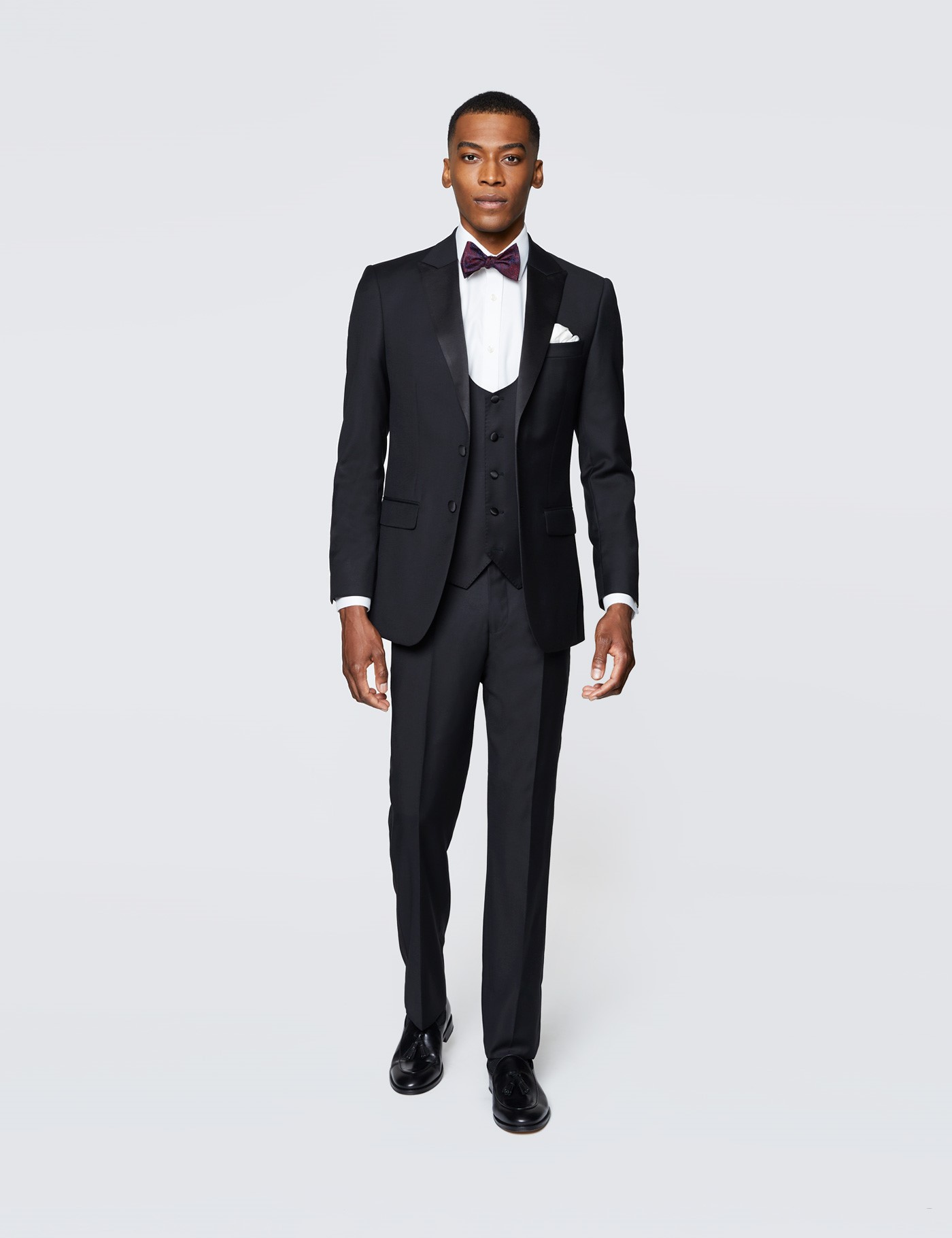 Men's Black Slim Fit Dinner Suit Trouser | Hawes & Curtis
