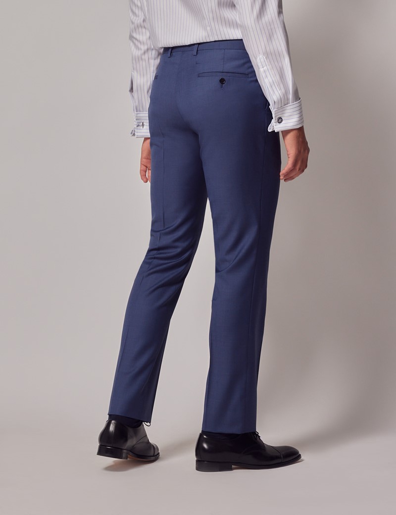 Buy Reiss Mid Blue Carter Denim Look Wide Leg Trousers from Next USA