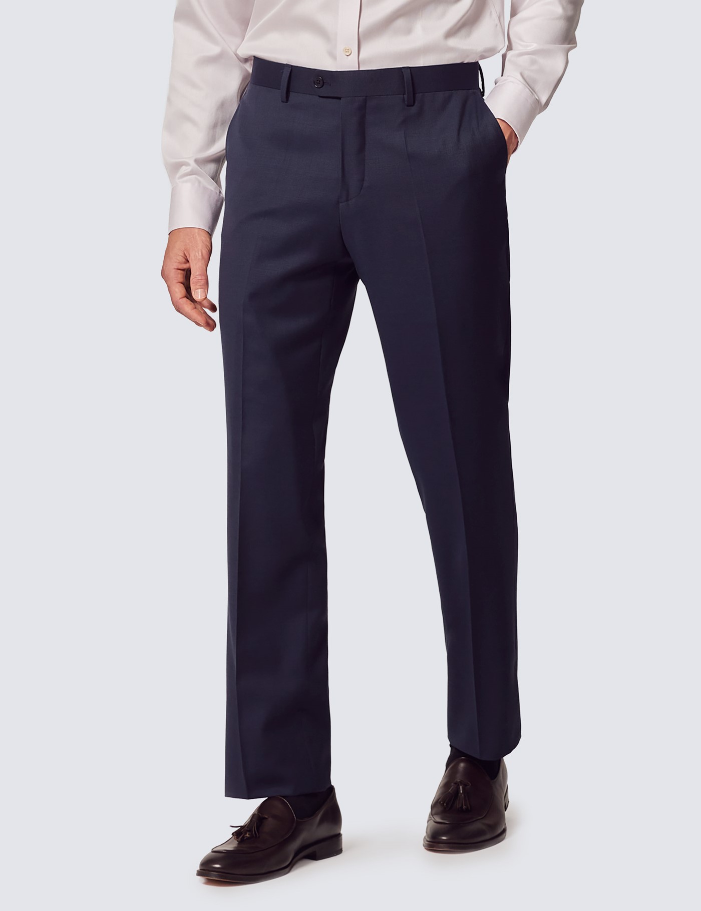 & Slim Fit Hopsack Suit Trousers 42"