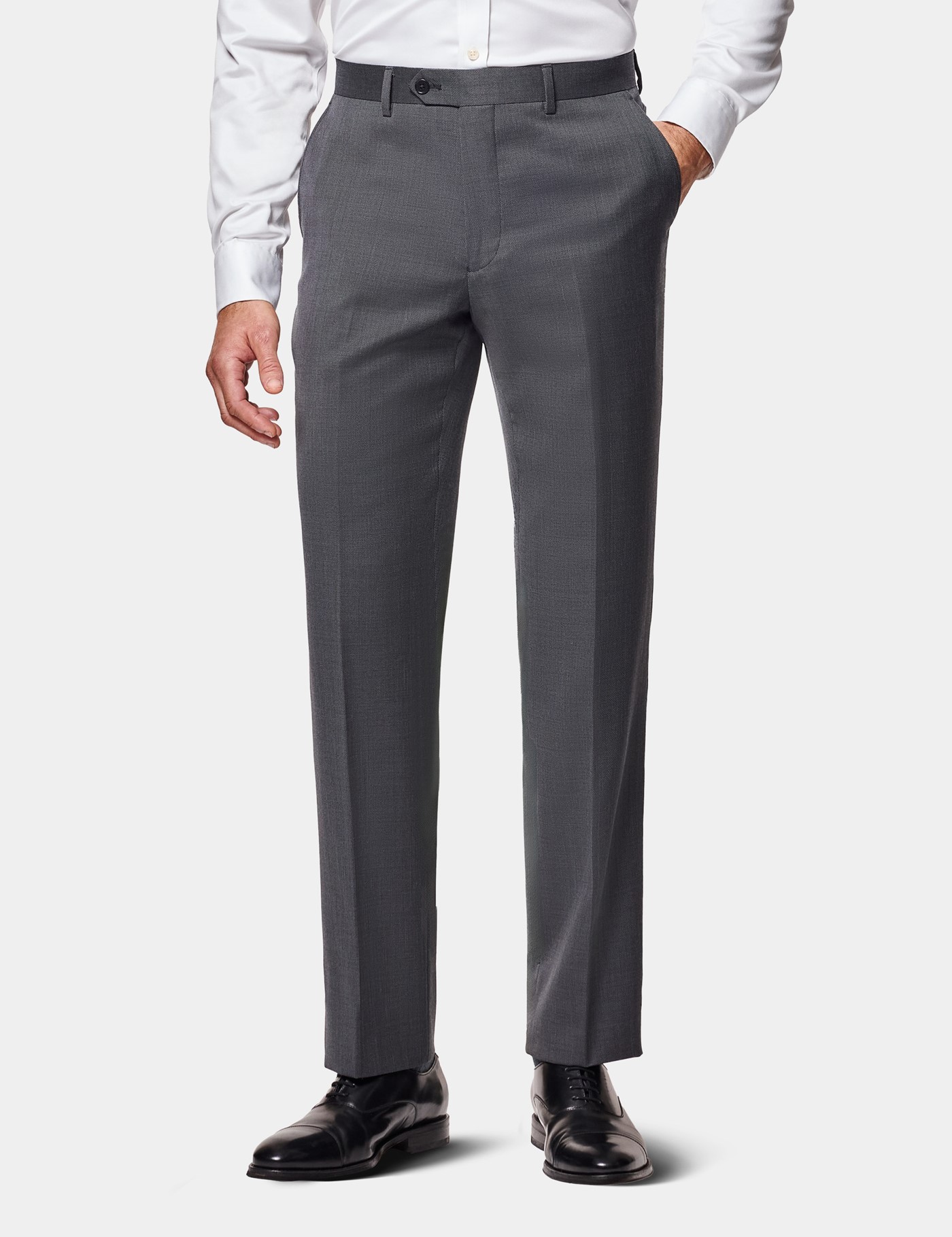 & Slim Fit Birdseye Suit Trousers 30"