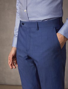 Men's Light Blue Extra Slim Fit Suit Pants