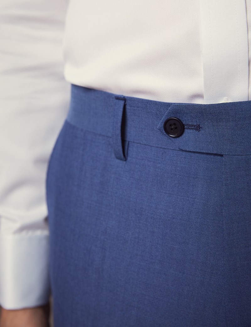 Men's Blue Slim Fit Suit Trousers | Hawes & Curtis