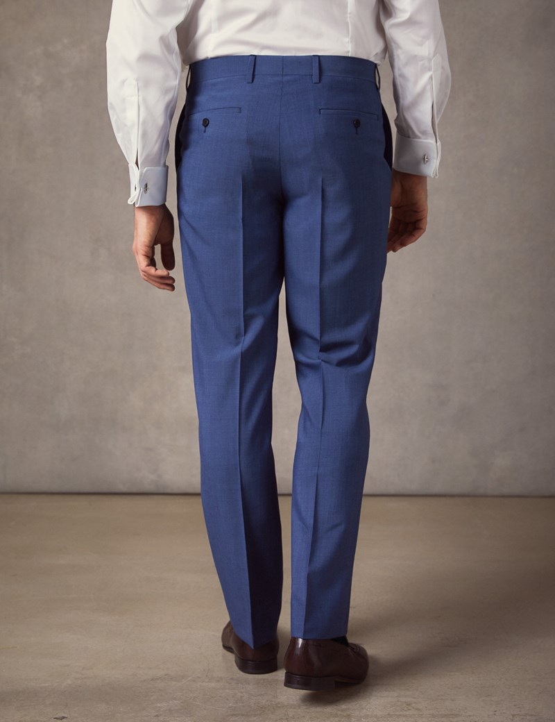 Men's Blue Slim Fit Suit Pants | Hawes & Curtis