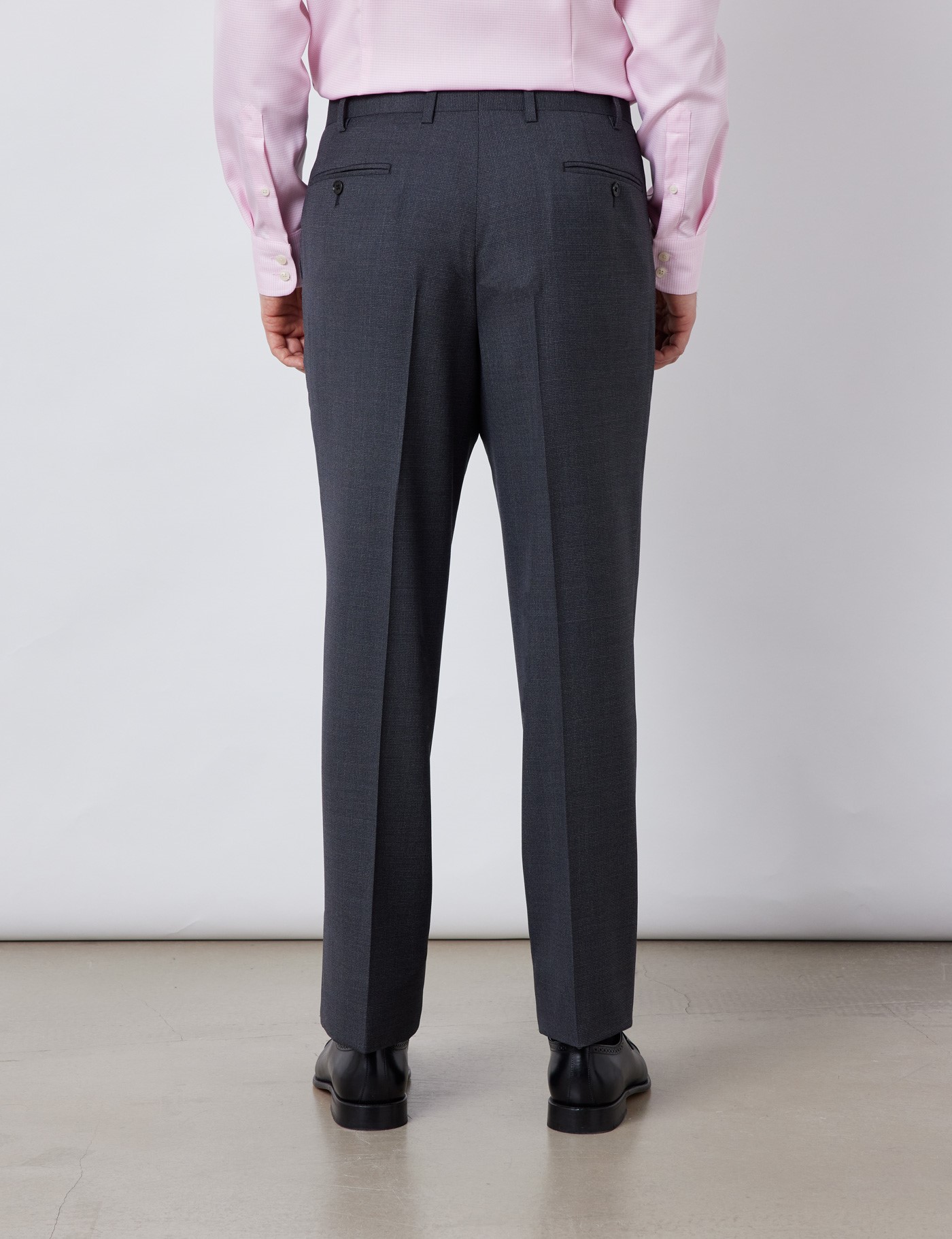 Men's Charcoal Classic Fit Suit Trousers Hawes & Curtis
