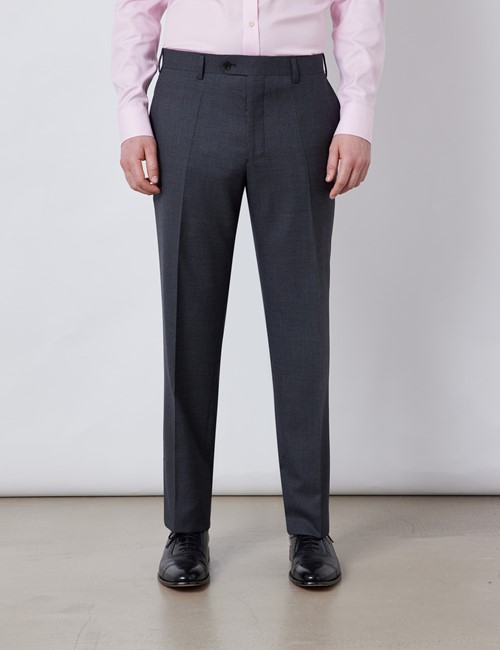 Men's Charcoal Classic Fit Suit Trousers