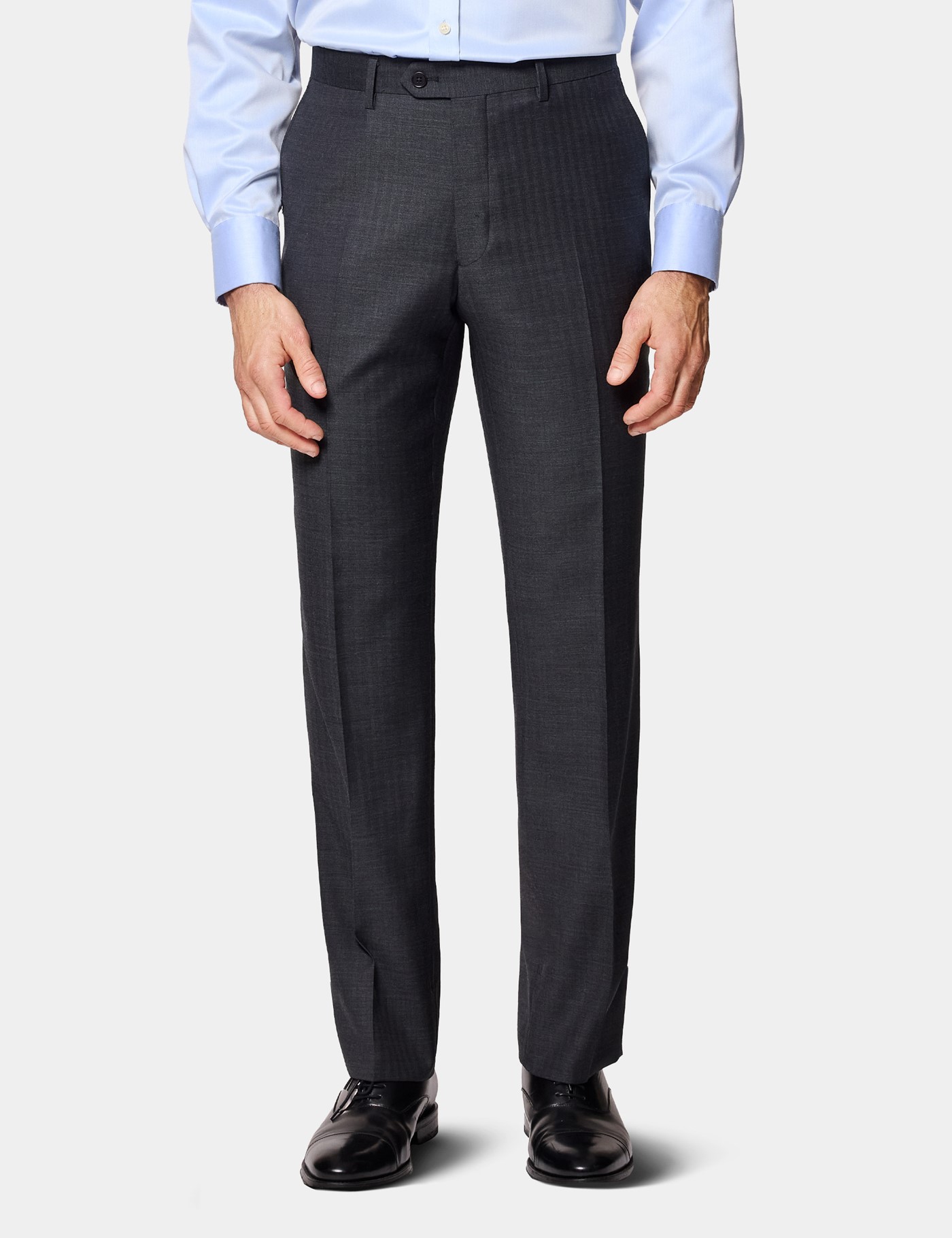 & Slim Fit Herringbone Suit Trousers 42"