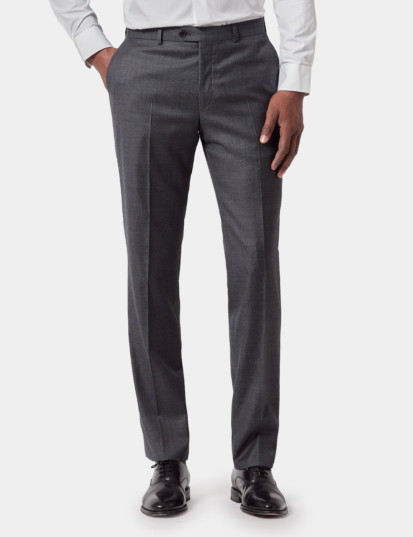 & Tailored Fit Semi Plain 1913 Suit Trousers 44"