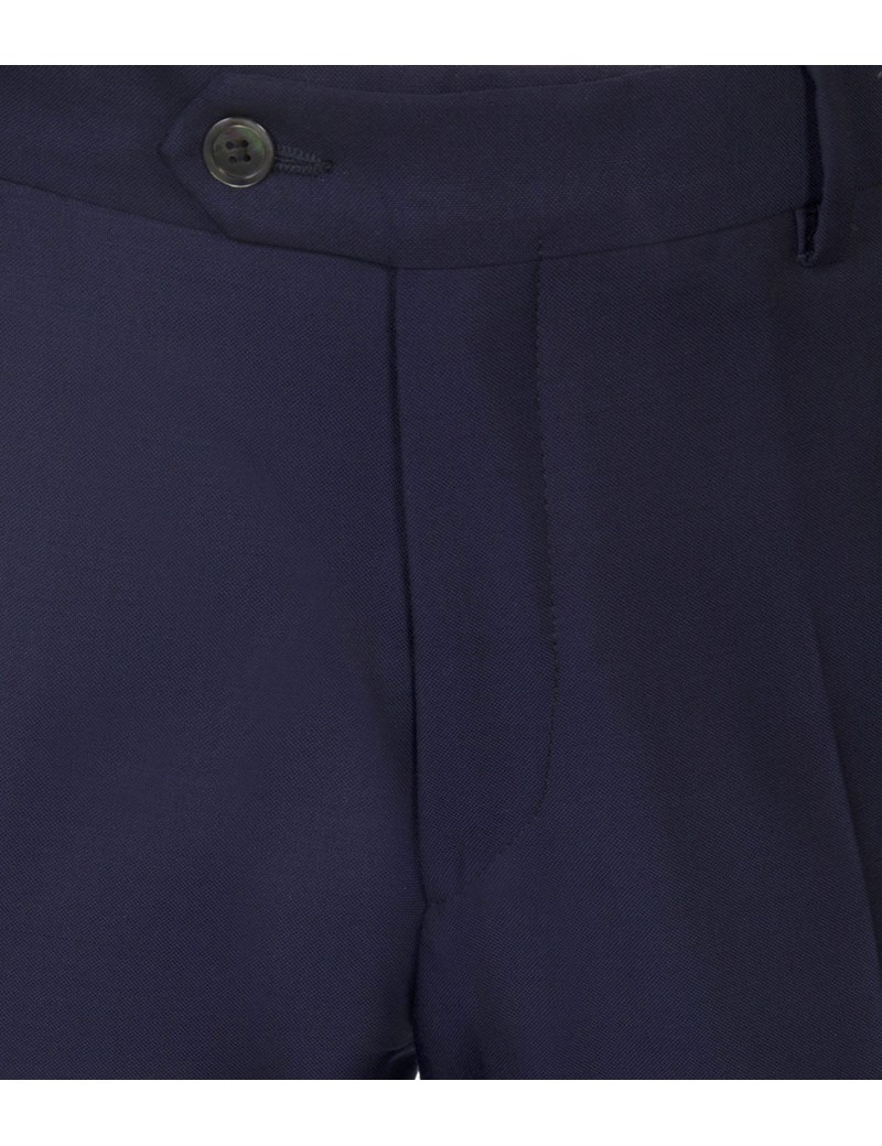 Men's Royal Blue Tailored Fit Italian Suit Trousers - 1913 Collection