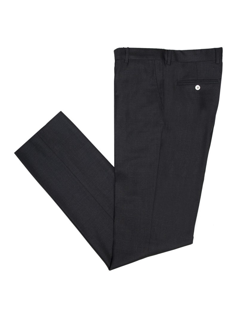 Men's Charcoal Tailored Fit Italian Suit Trousers - 1913 Collection