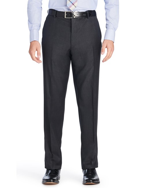 Men's Charcoal Tailored Fit Italian Suit Trousers - 1913 Collection