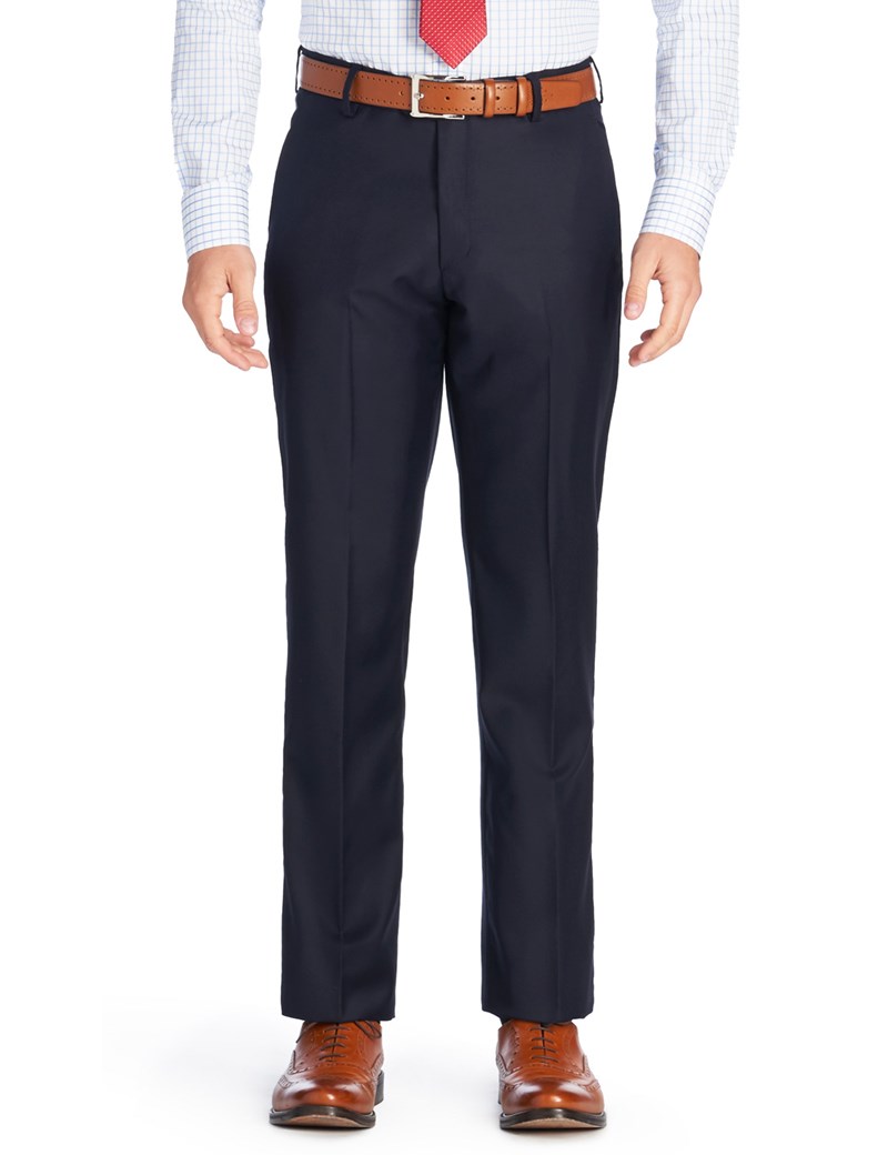 Men's Navy Tailored Fit Italian Suit Trousers - 1913 Collection