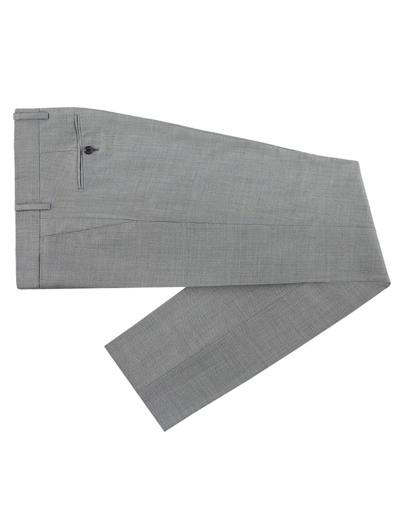 Men's Grey Twill Extra Slim Fit Suit Trouser - Super 120s Wool | Hawes