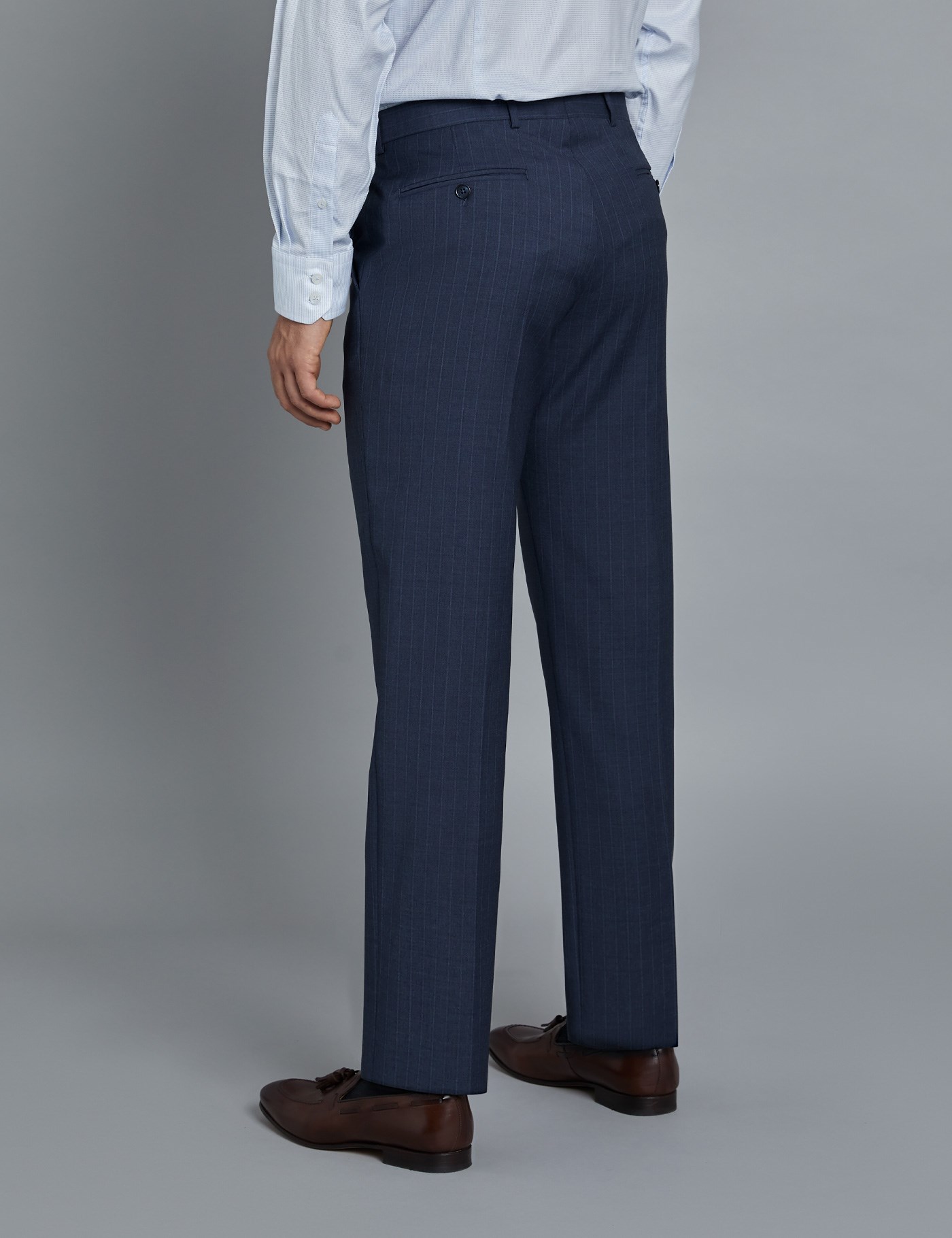 Cdkoke Herren Anzughose Vertikale Streifen - Verstellbare Taille Für Business & Party