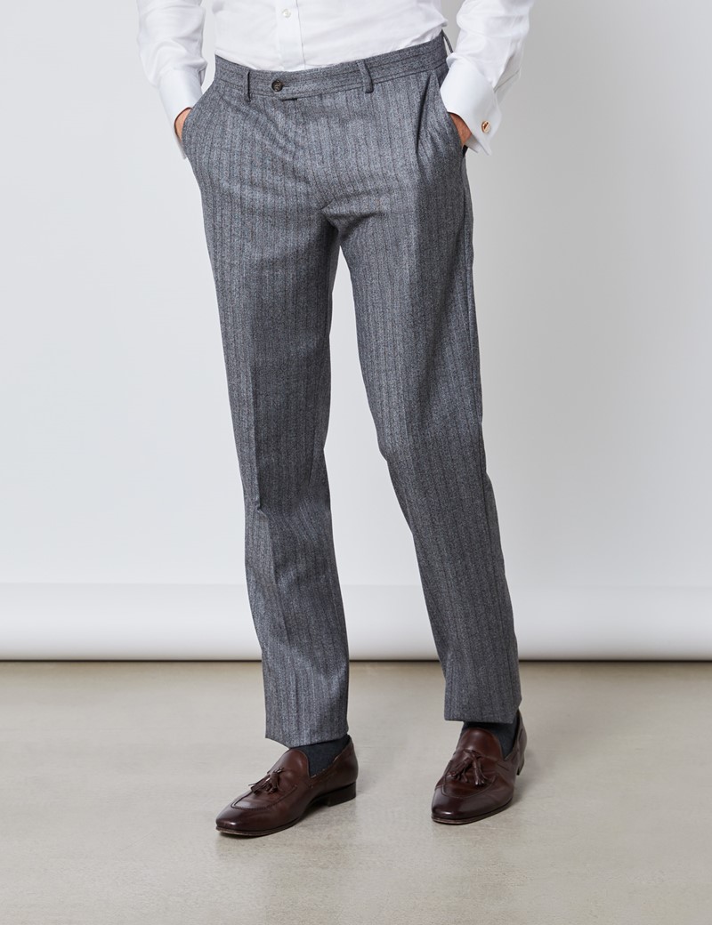 men's striped slim fit trousers