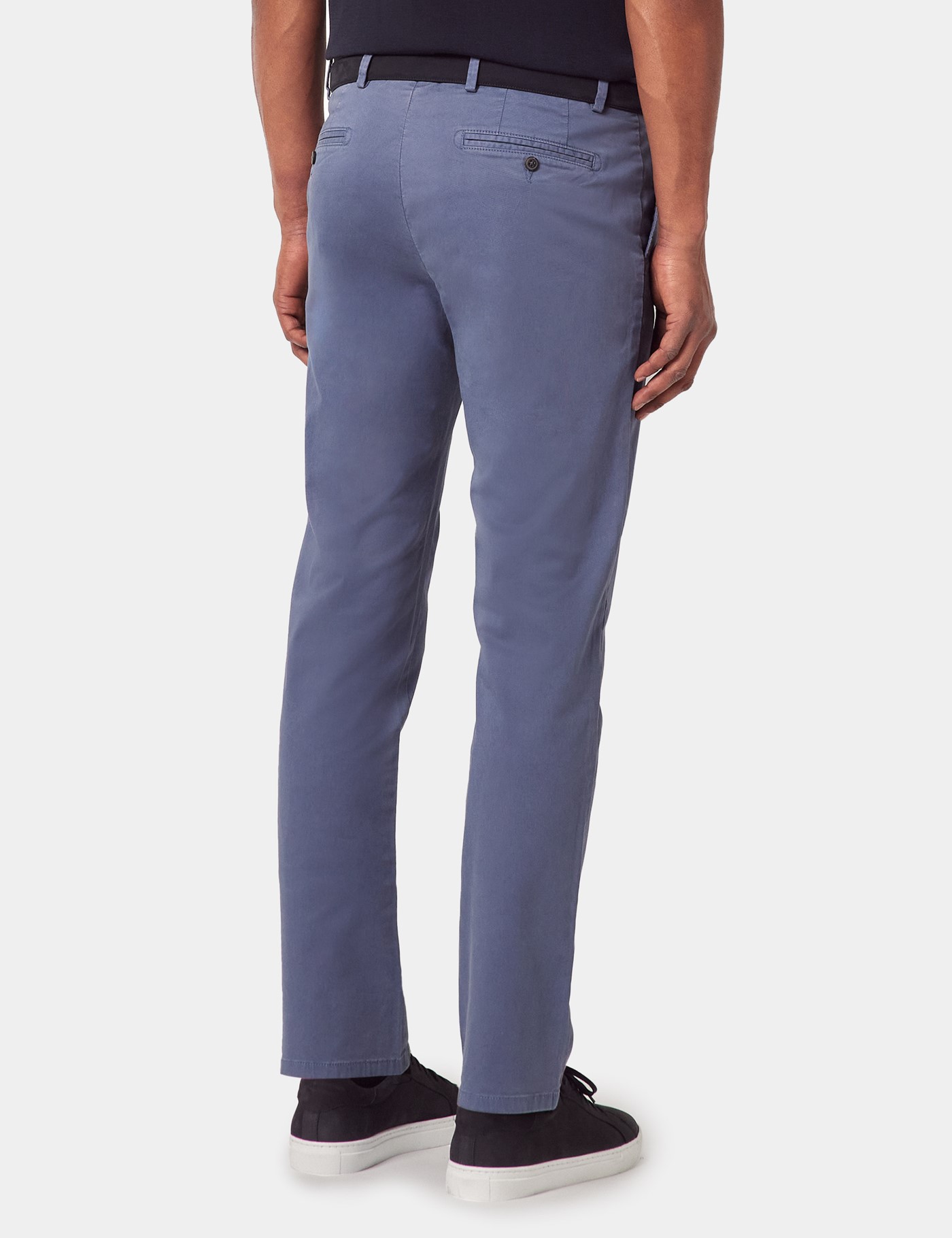 Hawes & Curtis Slim Fit Airforce Blue Garment-Dyed Chinos Size: 30-31" image 4