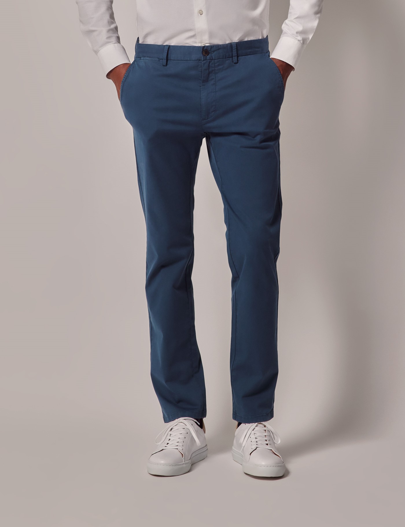 & Slim Fit Dark Garment Dyed Chinos 40 31"