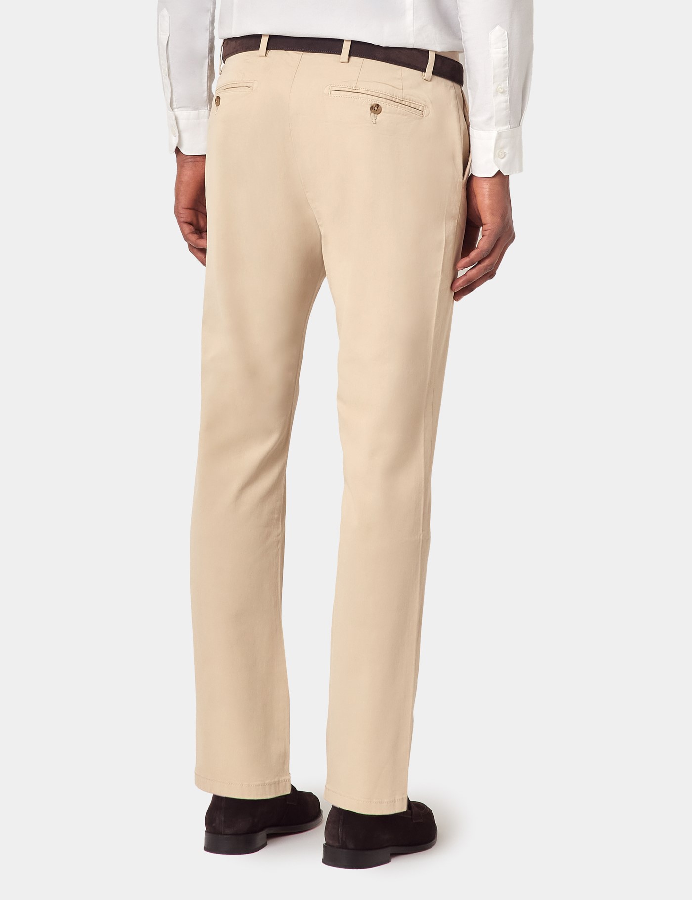 Hawes & Curtis Slim Fit Beige Garment-Dyed Chinos Size: 44-31" image 4