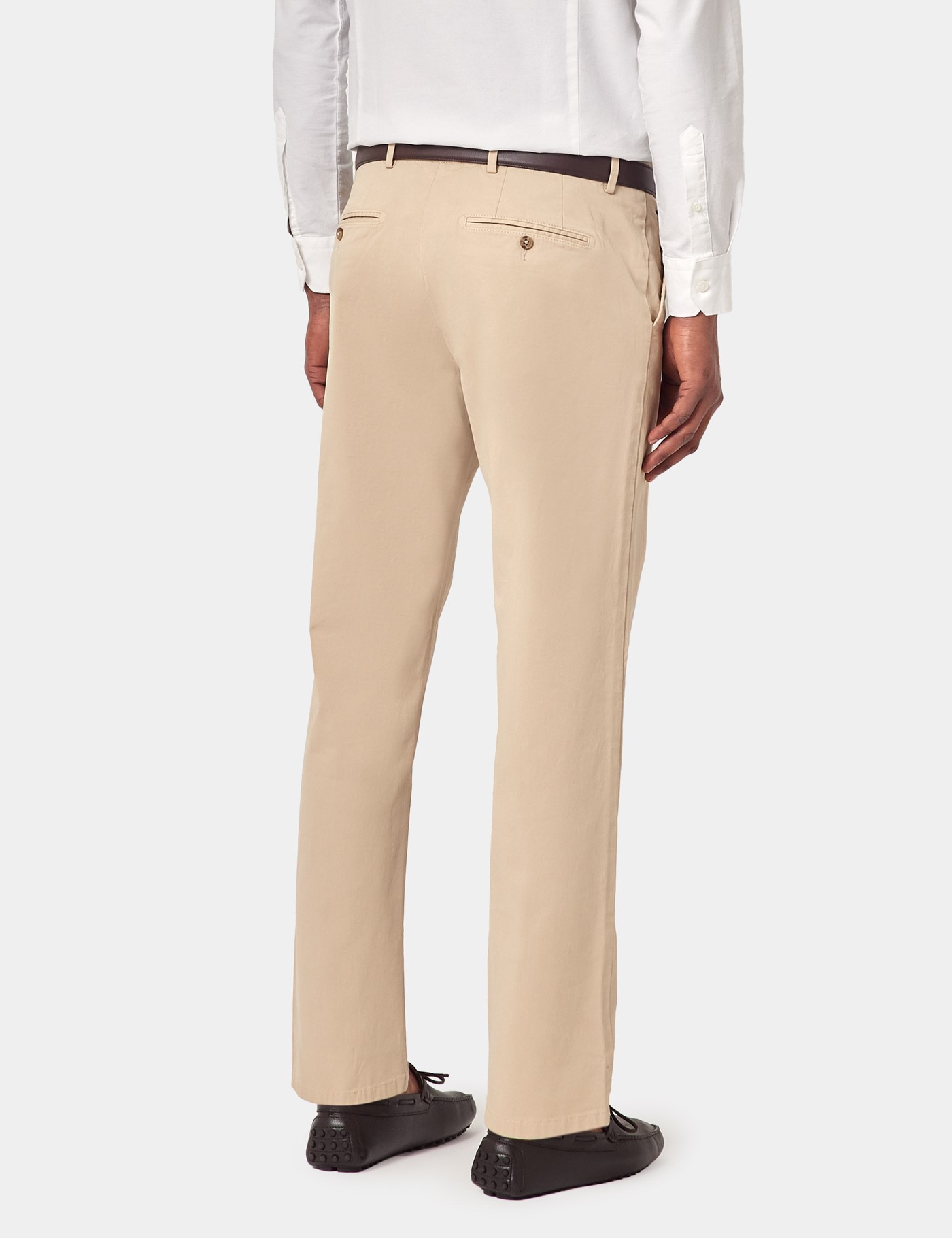 Hawes & Curtis Regular Fit Beige Garment-Dyed Chinos Size: 44-33" image 4