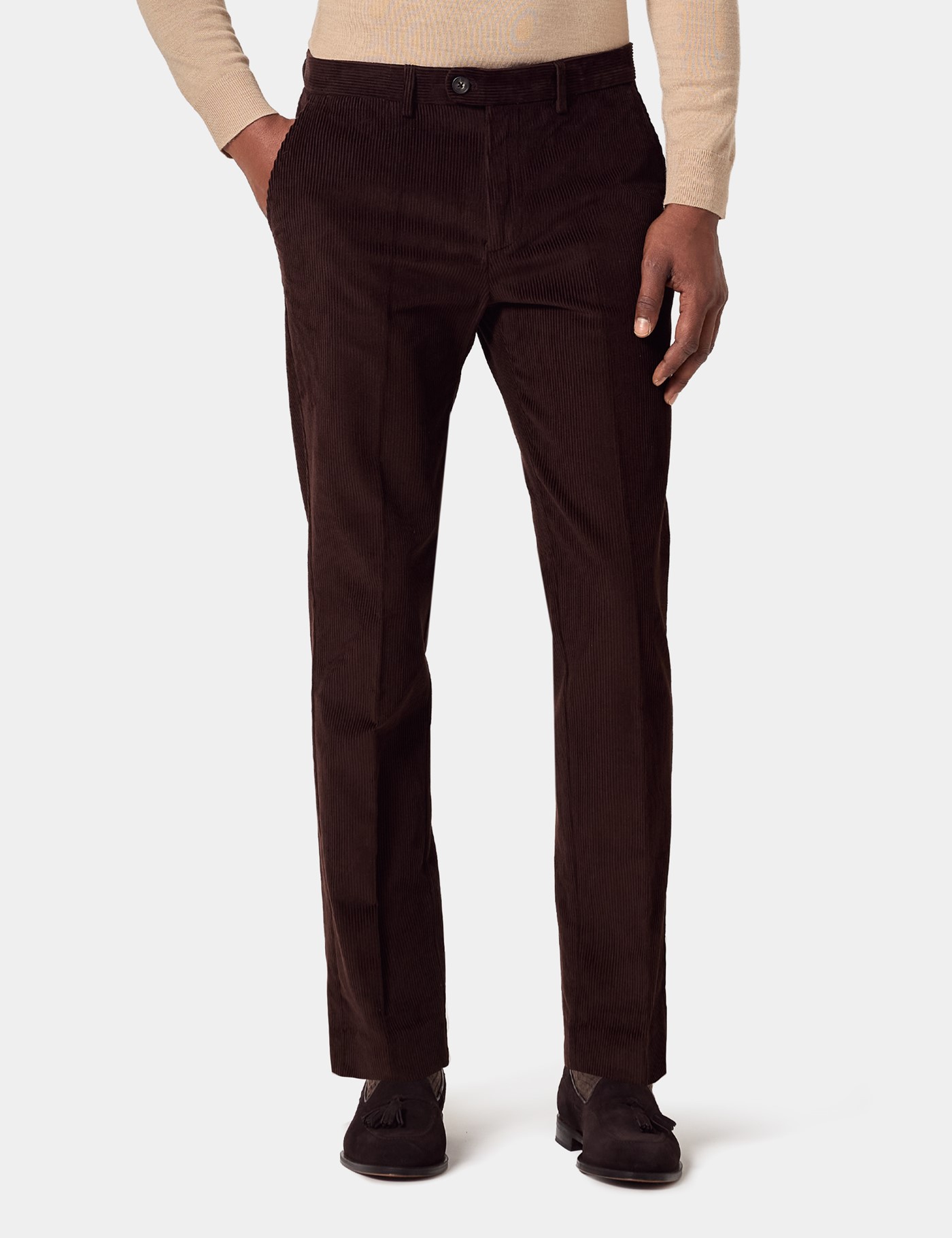 & Dark Corduroy Trousers 44 33"
