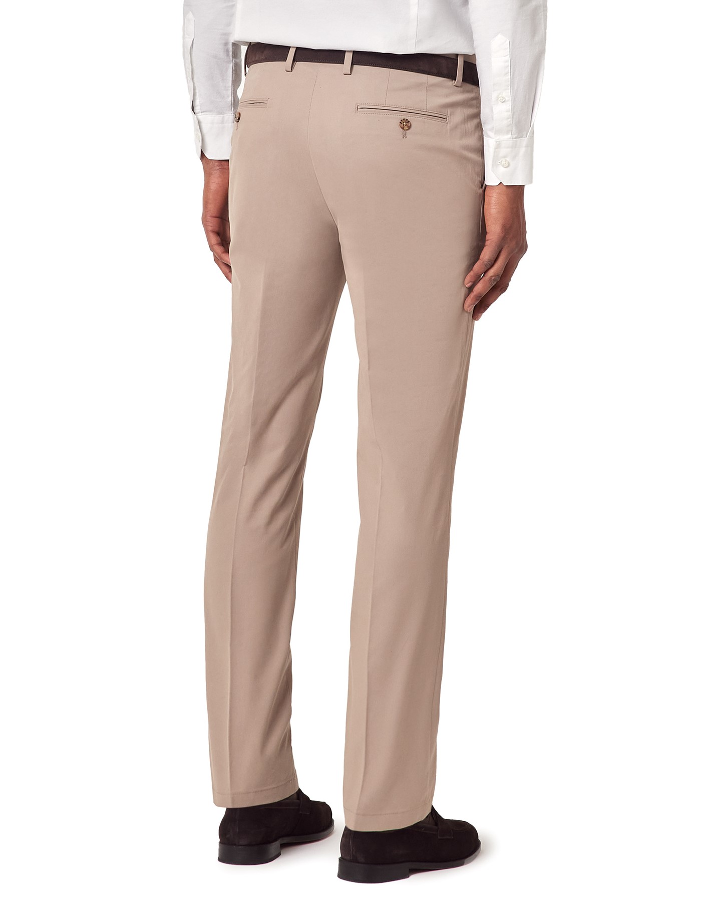 Hawes & Curtis Slim Fit Taupe Smart Chinos Size: 38-31" image 3