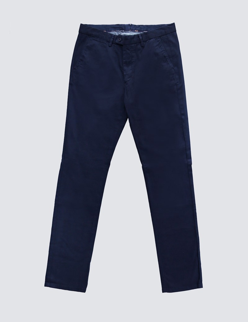 mens navy blue slim fit chinos