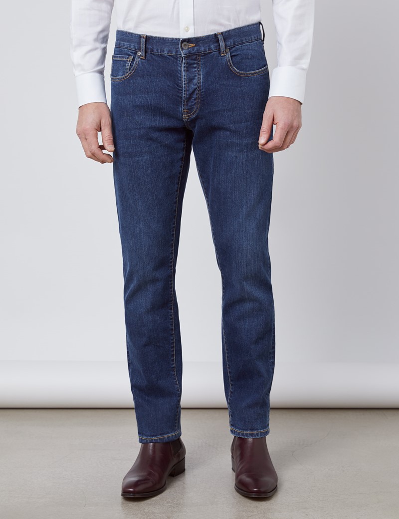 Men's Premium Stretch Denim Jeans | Hawes & Curtis