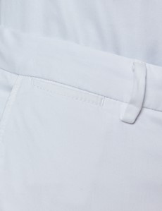 Men's Organic Cotton Stretch White Chinos 
