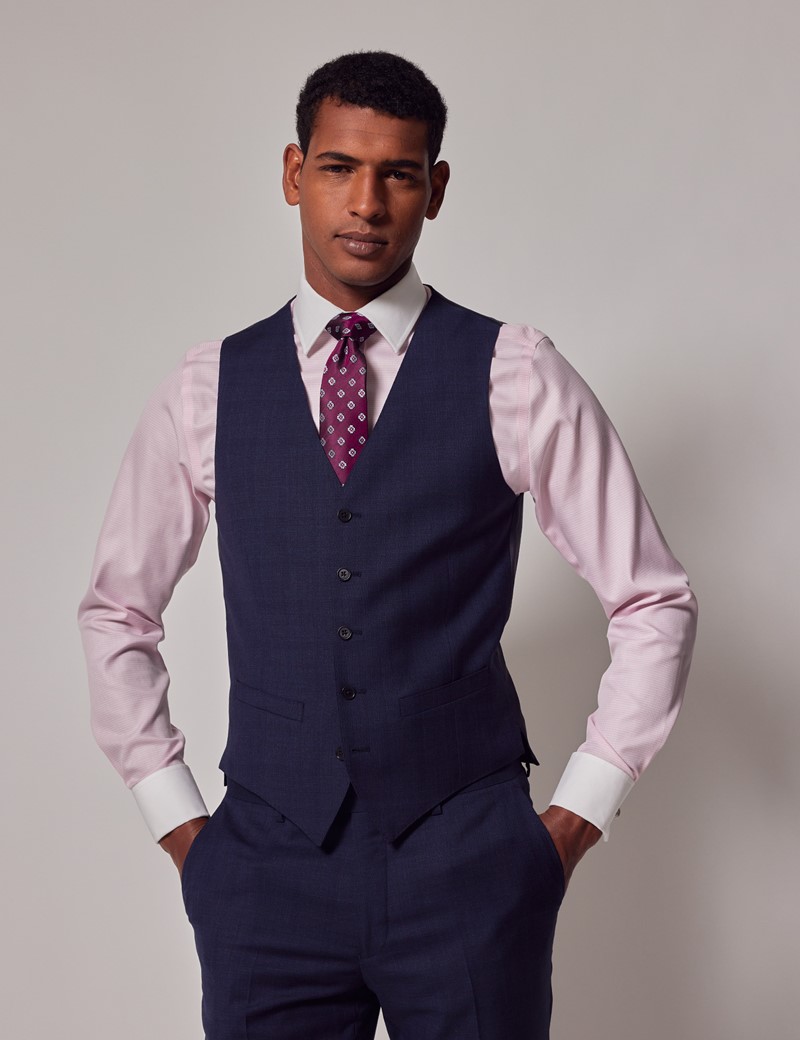Men Retro Tweed Waistcoat Plaid Slim Fit Formal Wool Blend Herringbone Suit  Vest | eBay