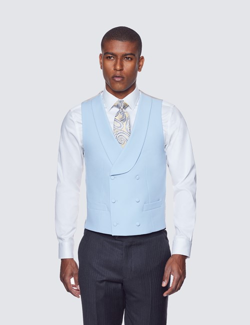Men's Blue Double Breasted Waistcoat – 1913 Collection 