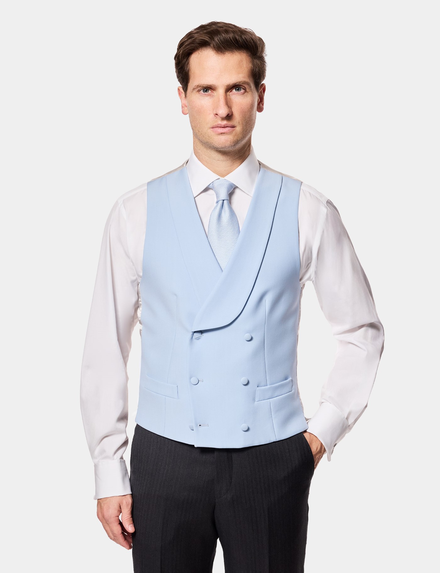 Hawes & Curtis Tailored Fit Blue 1913 Morning Waistcoat Size: 38 reg (EU 48)