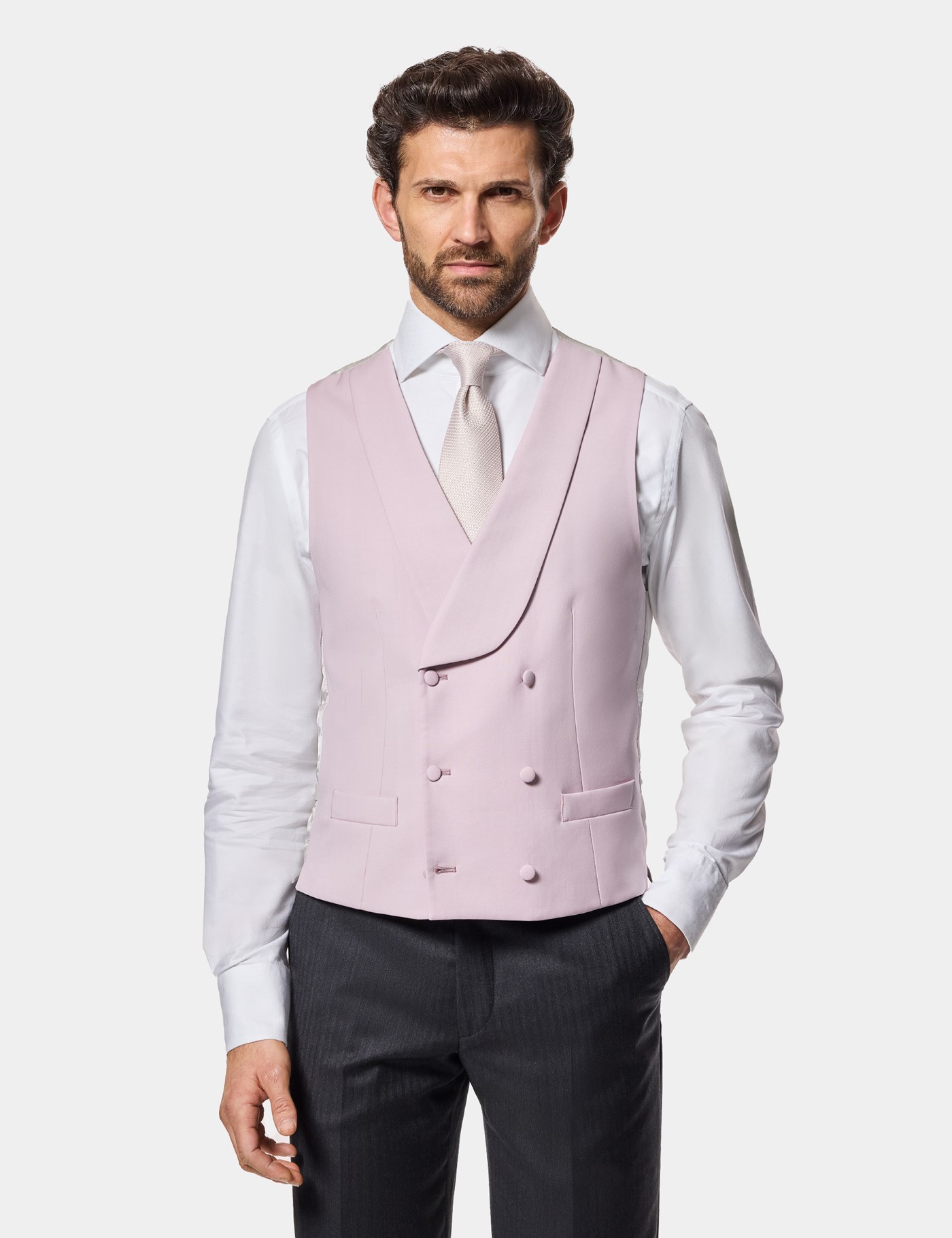 Hawes & Curtis Tailored Fit Pink 1913 Morning Waistcoat Size: 44 reg (EU 54)