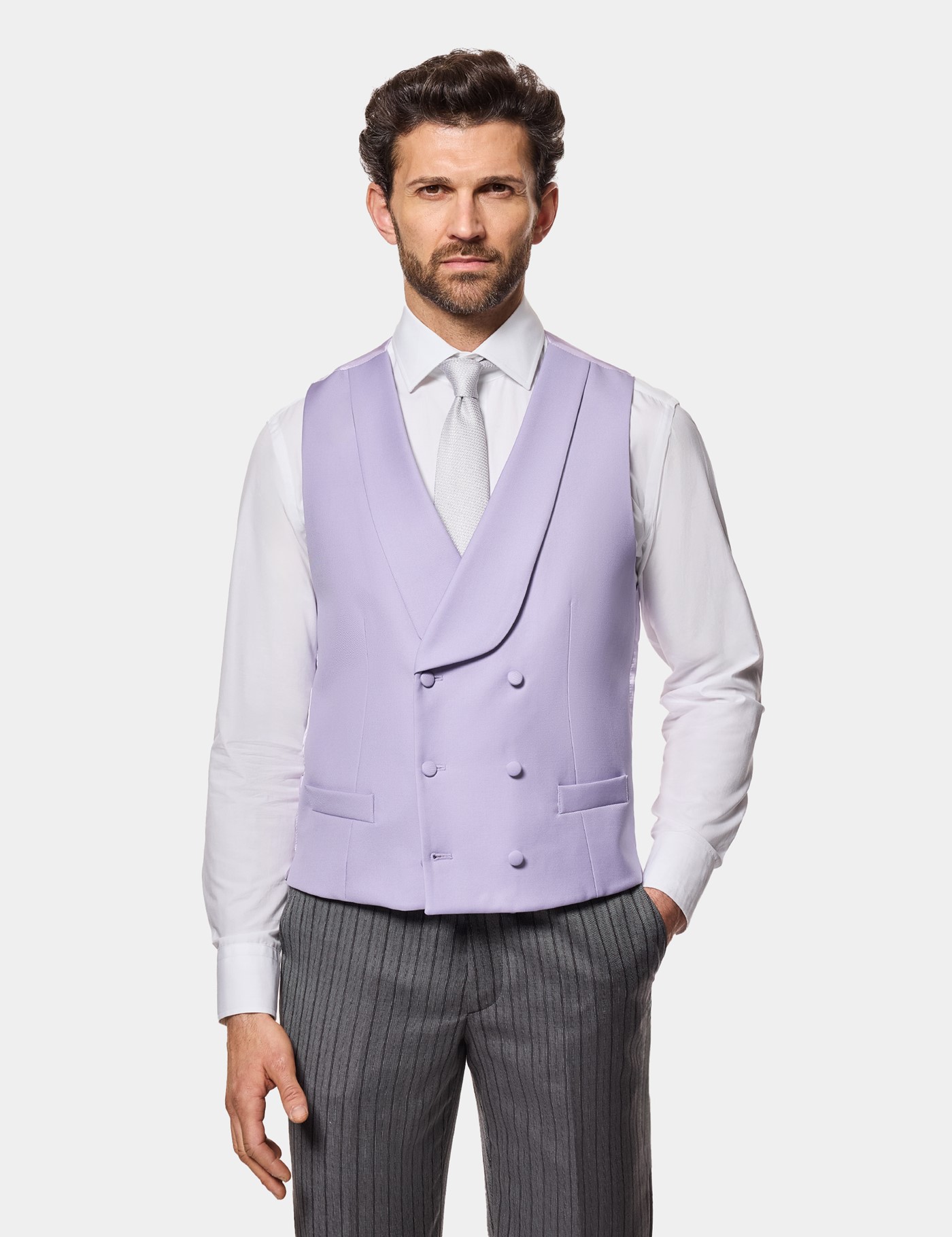 Hawes & Curtis Tailored Fit Lilac 1913 Morning Waistcoat Size: 42 reg (EU 52)