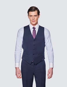 Men's Dark Blue Tailored Fit Waistcoat - 1913 Collection  