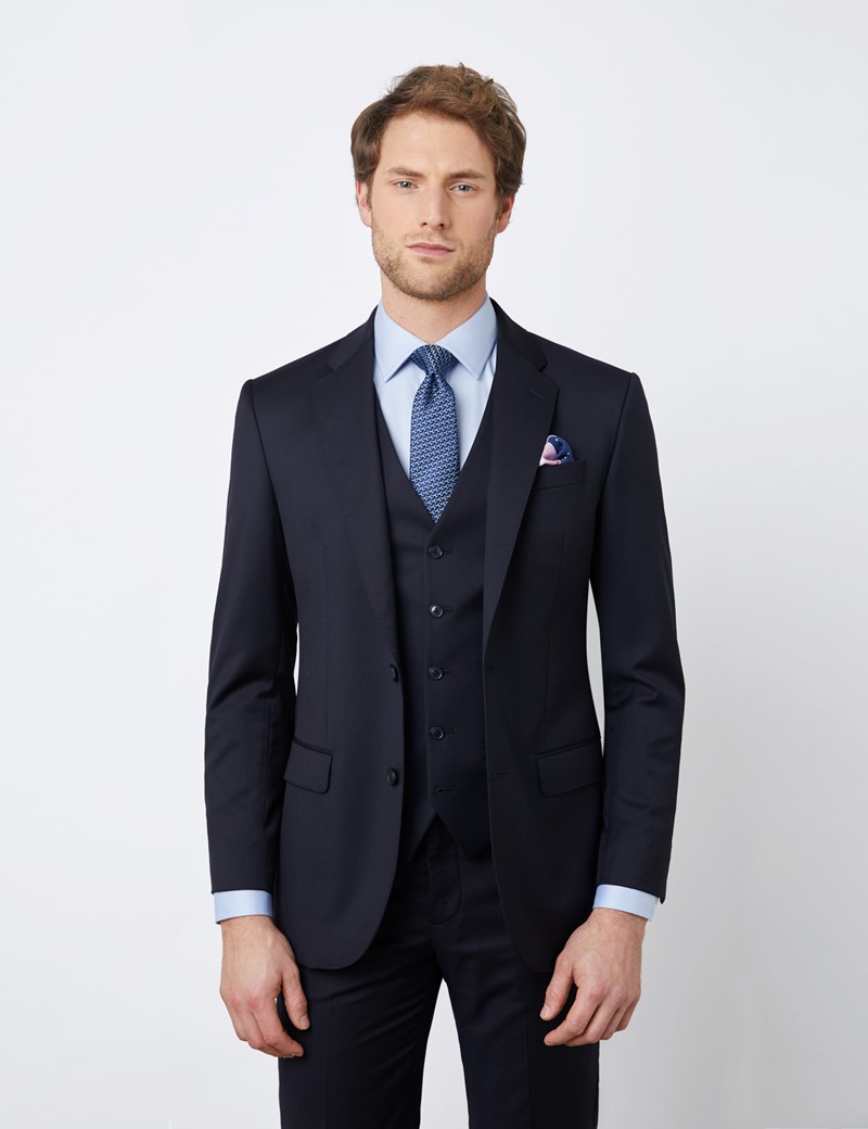 Men's Navy Tailored Fit Italian Waistcoat - 1913 Collection