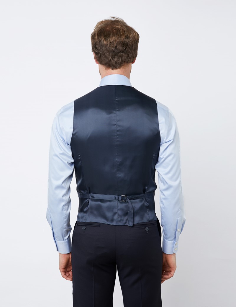 Men's Navy Tailored Fit Italian Waistcoat - 1913 Collection