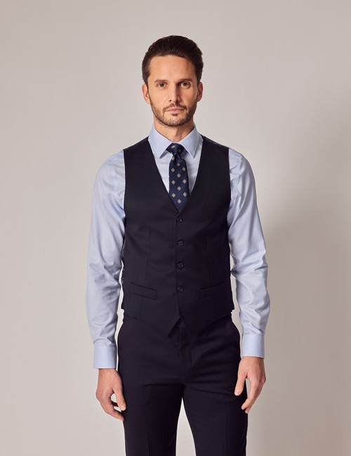 Weste – 1913 Kollektion – Tailored Fit – 110s Wolle – Navy 