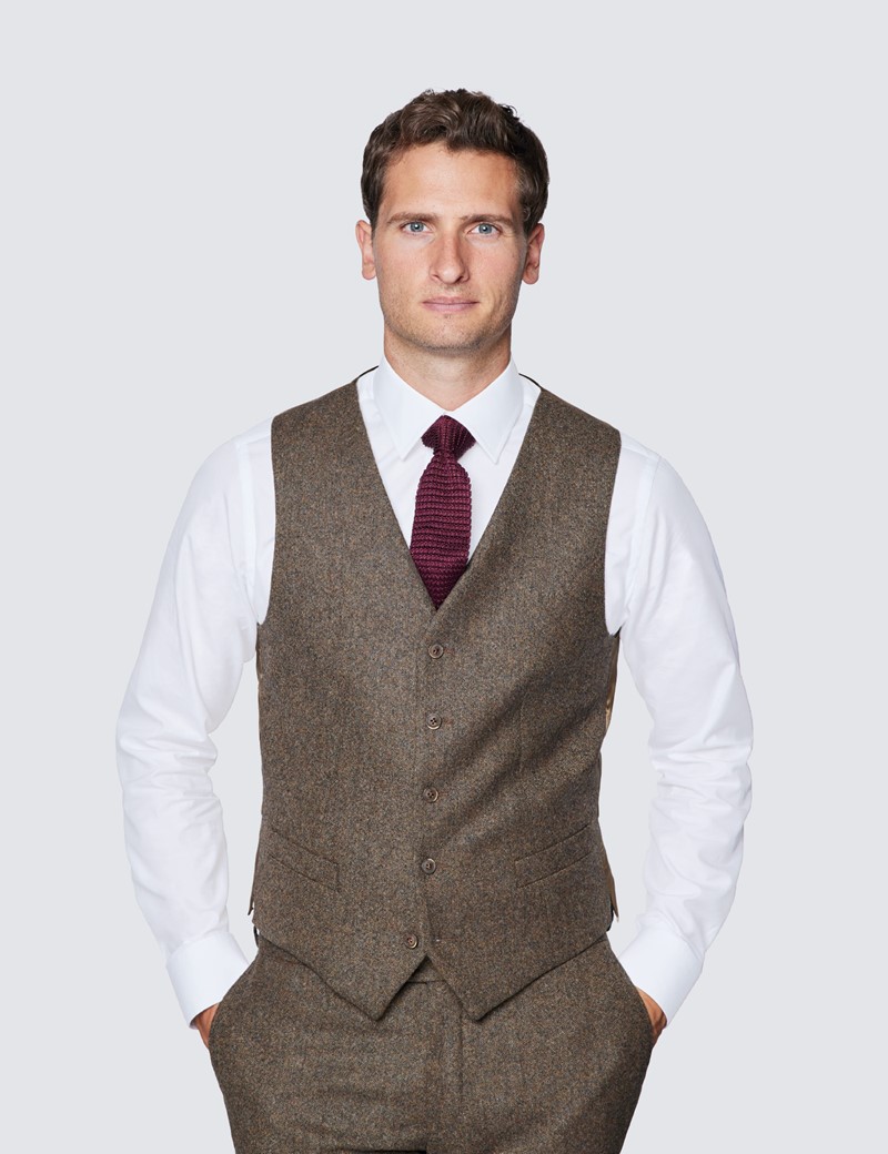 Men's Brown Tweed Waistcoat - 1913 Collection