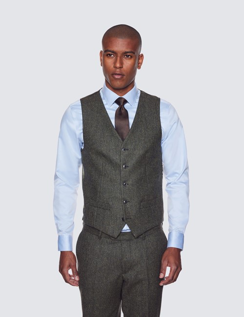 Grey for Men ROSI COLLECTION Flannel Waistcoat in Lead Mens Clothing Jackets Waistcoats and gilets 