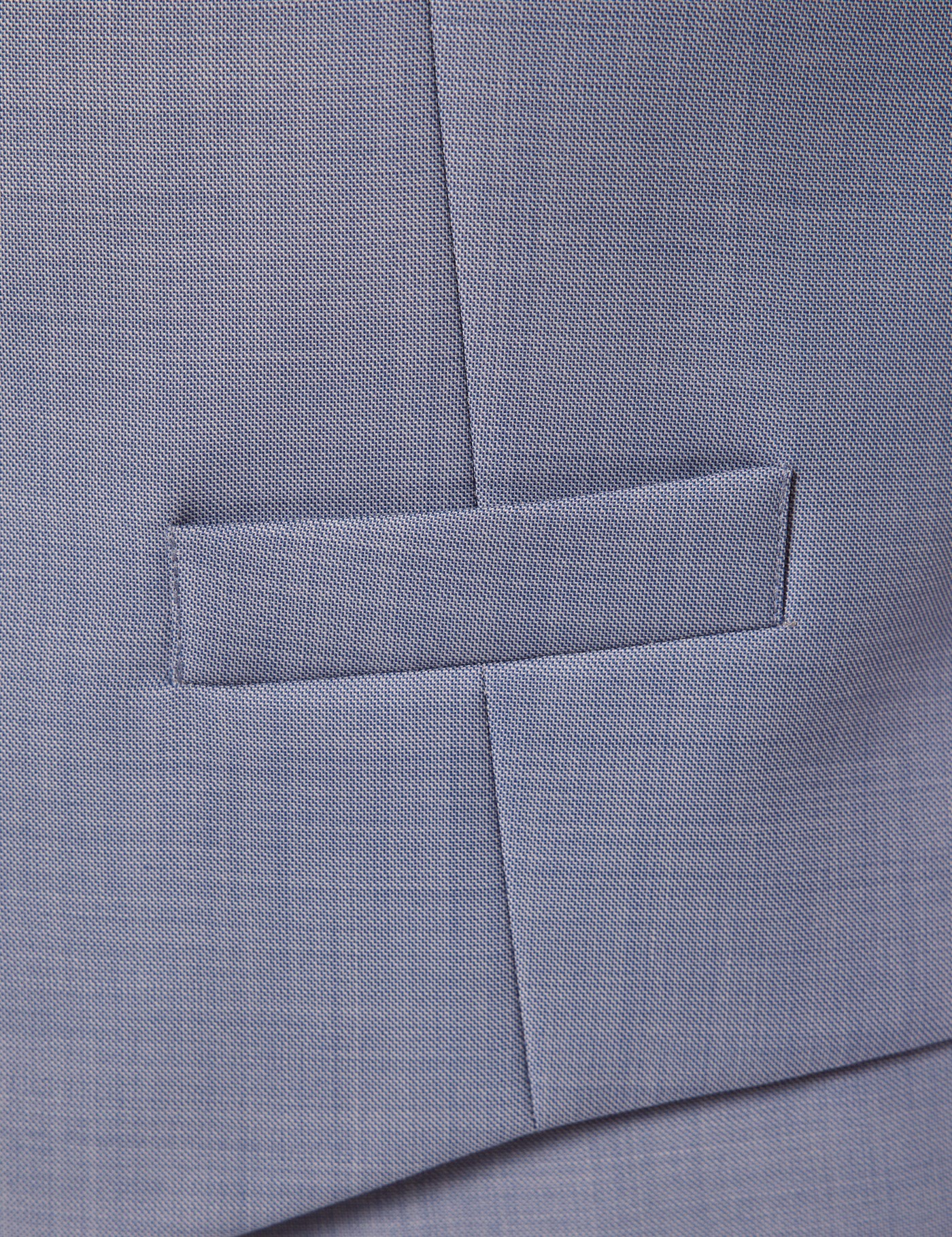 Hawes & Curtis Pale Blue Sharkskin Tailored Italian Waistcoat | 1913 Collection Size: 42 reg (EU 52) image 3