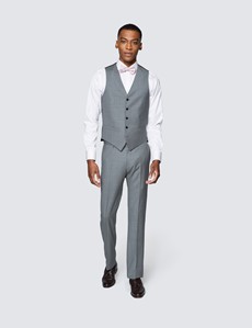 Men's Light Grey Twill Slim Fit Suit 