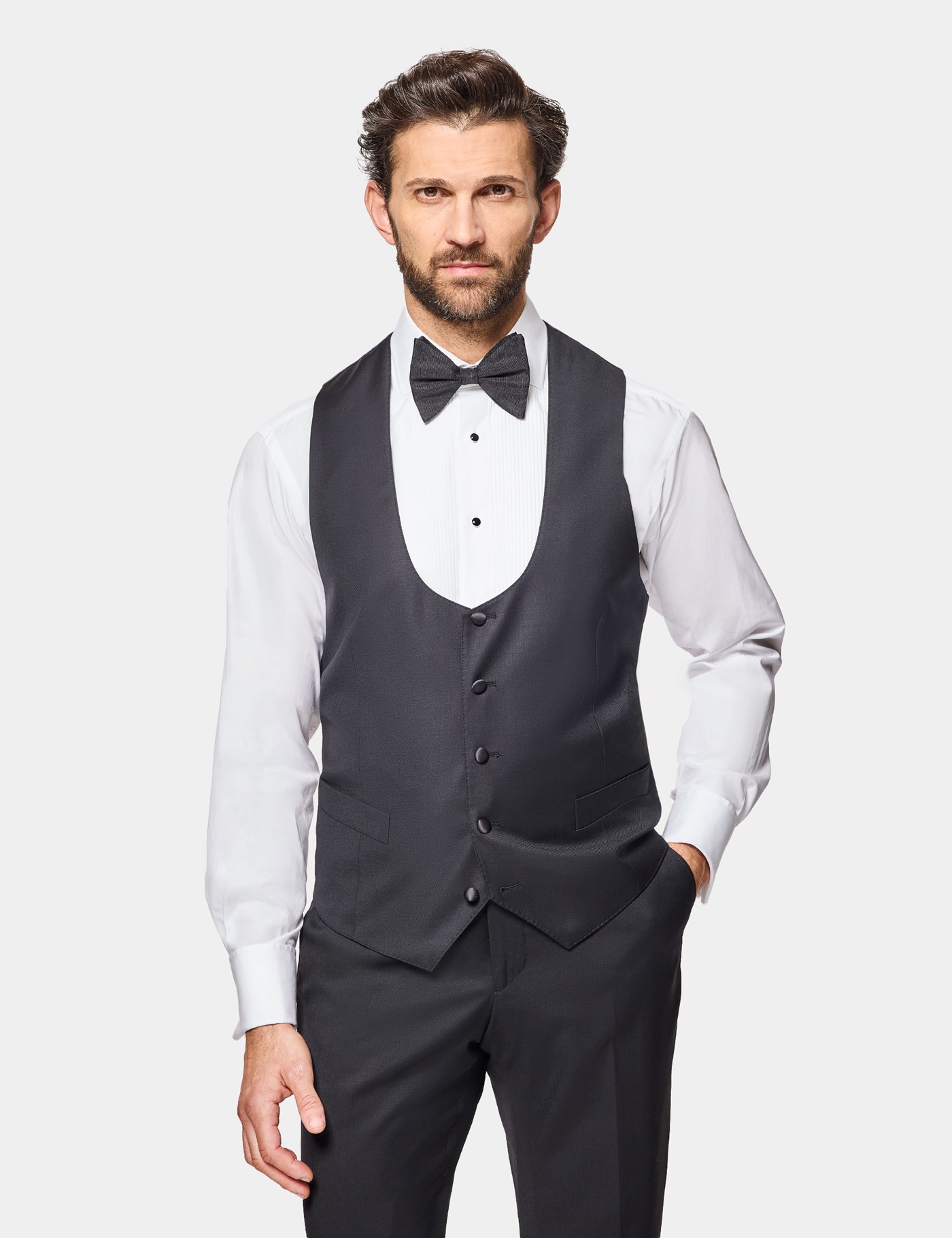 & Slim Fit Dinner Waistcoat reg