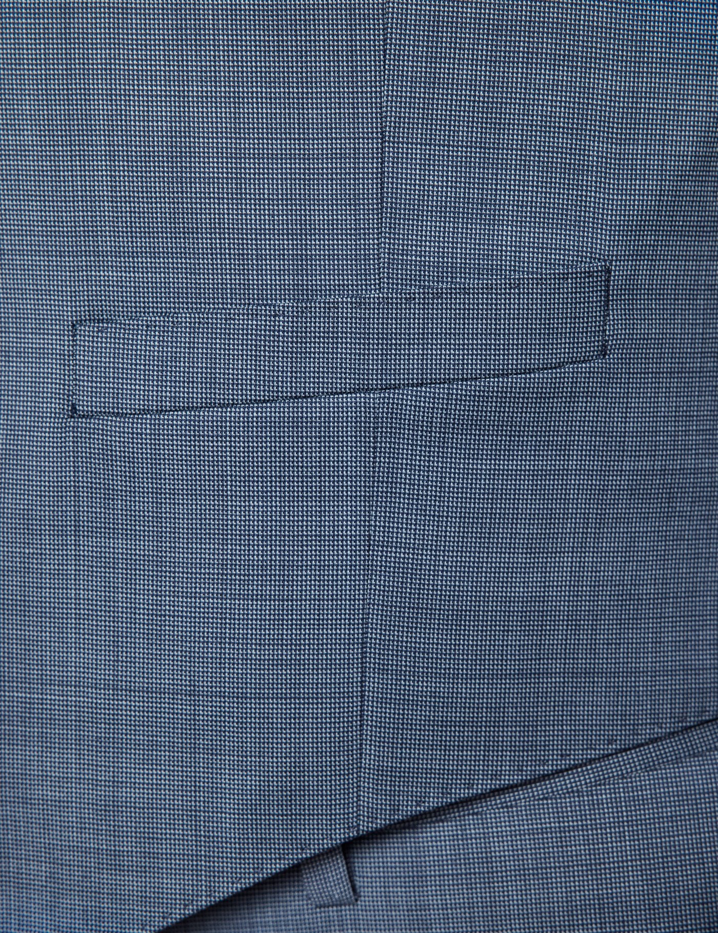 Hawes & Curtis Slim Fit Light Blue Birdseye Waistcoat Size: 36 reg (EU 46) image 4