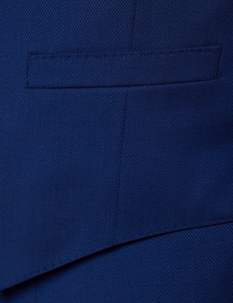 Anzugweste – Slim Fit – 100s Wolle – dunkelblau Pinpoint