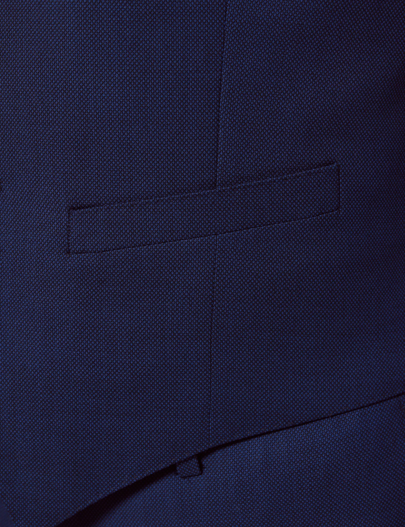 Hawes & Curtis Slim Fit Royal Blue Birdseye Waistcoat Size: 48 reg (EU 58) image 3