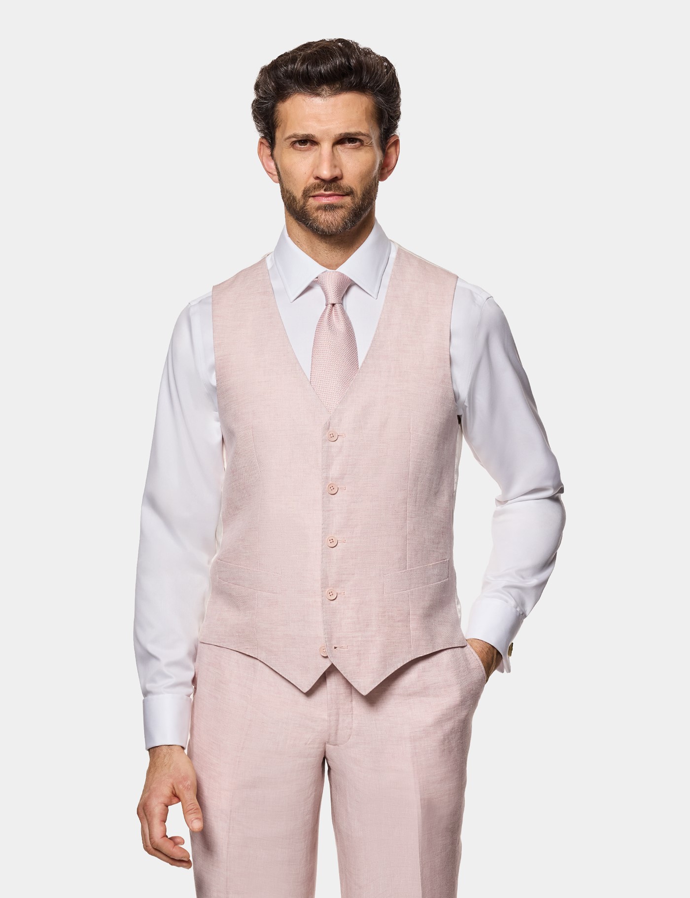& Tailored Fit Waistcoat reg
