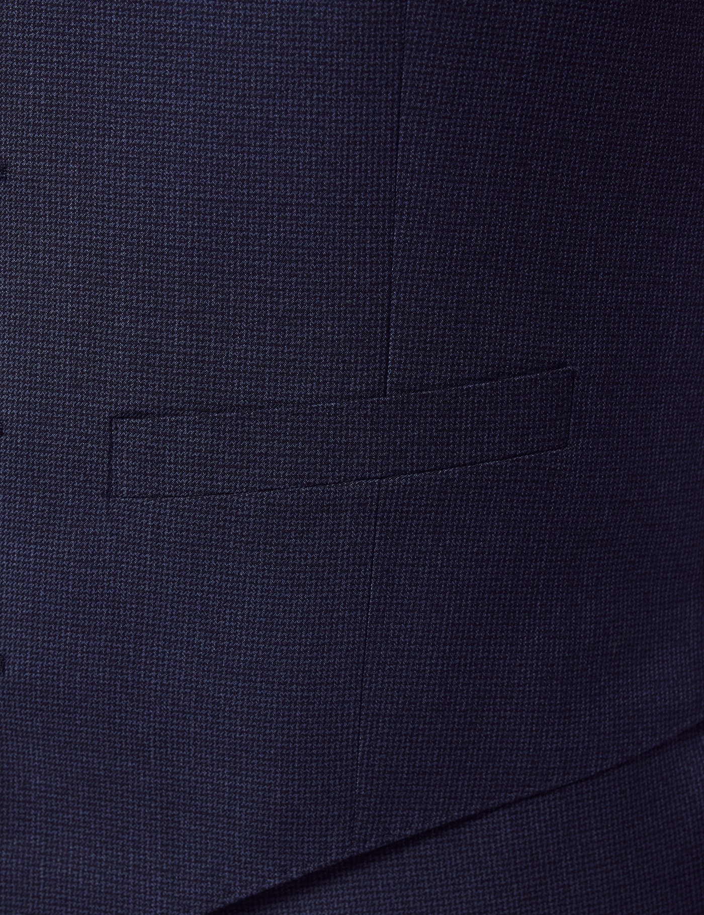 Hawes & Curtis Slim Fit Blue Semi Plain Zigzag Waistcoat Size: 44 reg (EU 54) image 3
