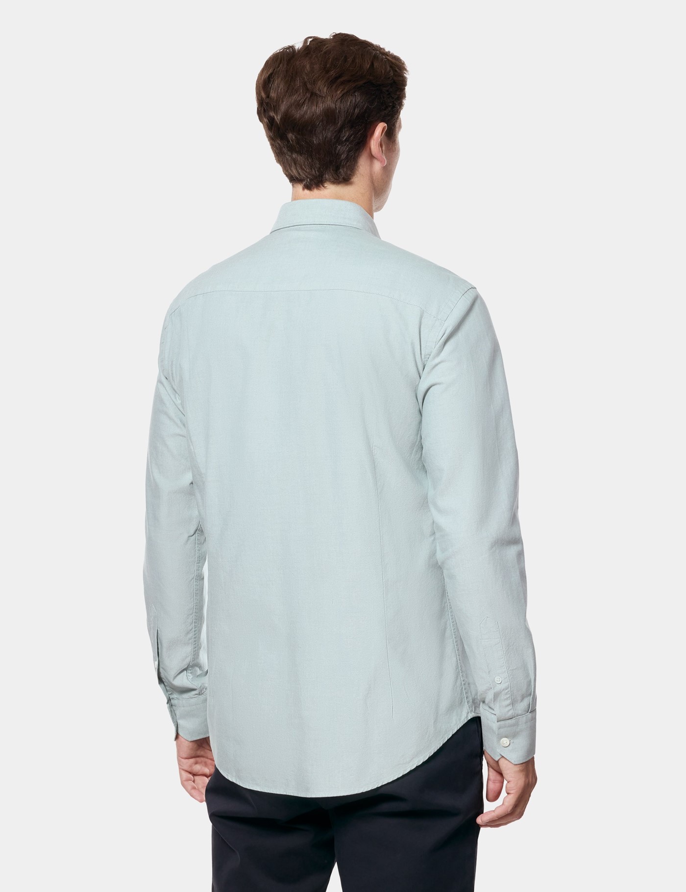 Hawes & Curtis Regular Fit Green Oxford Shirt Size: Large image 4