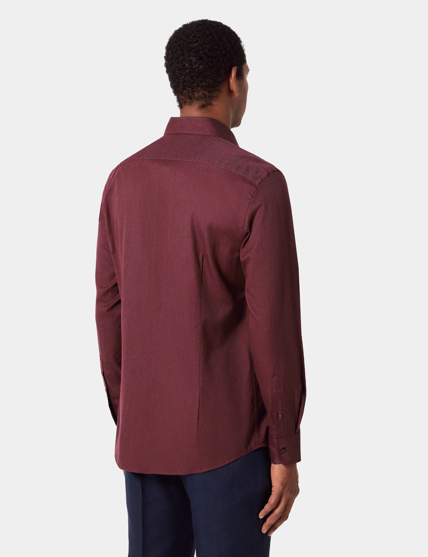 Hawes & Curtis Slim Fit Burgundy Shirt Size: XXL image 3