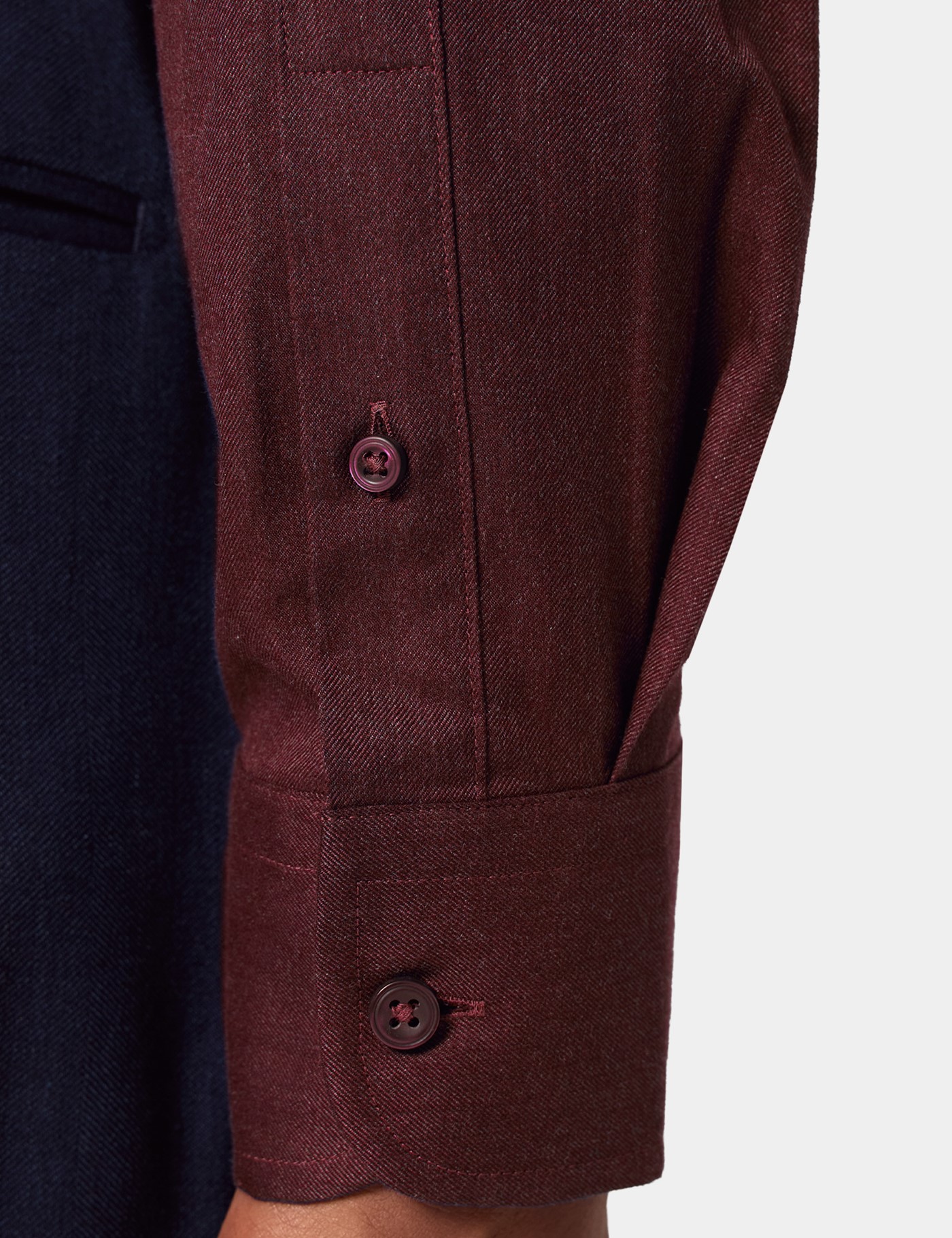 Hawes & Curtis Slim Fit Burgundy Shirt Size: XXL image 4
