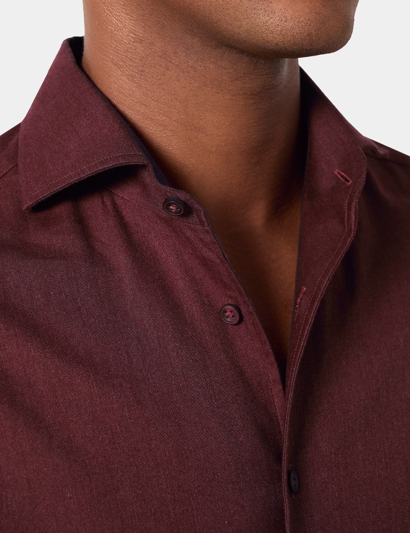 Hawes & Curtis Slim Fit Burgundy Shirt Size: XXL image 2